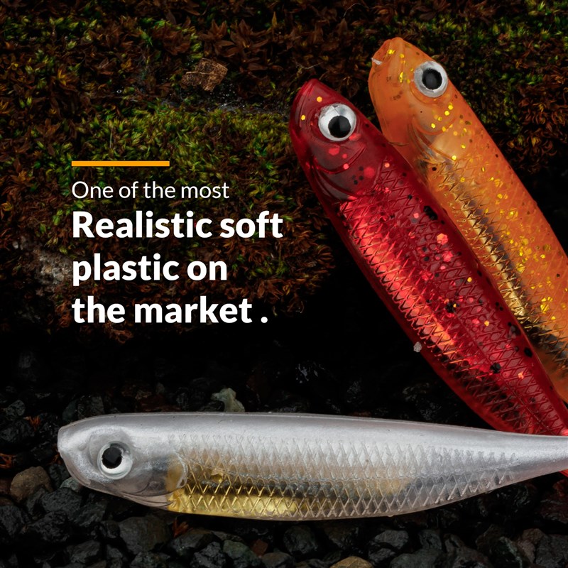 7cm 8cm 10cm Silicone Soft Baits Lifelike 3D Eyes Shad Fishi