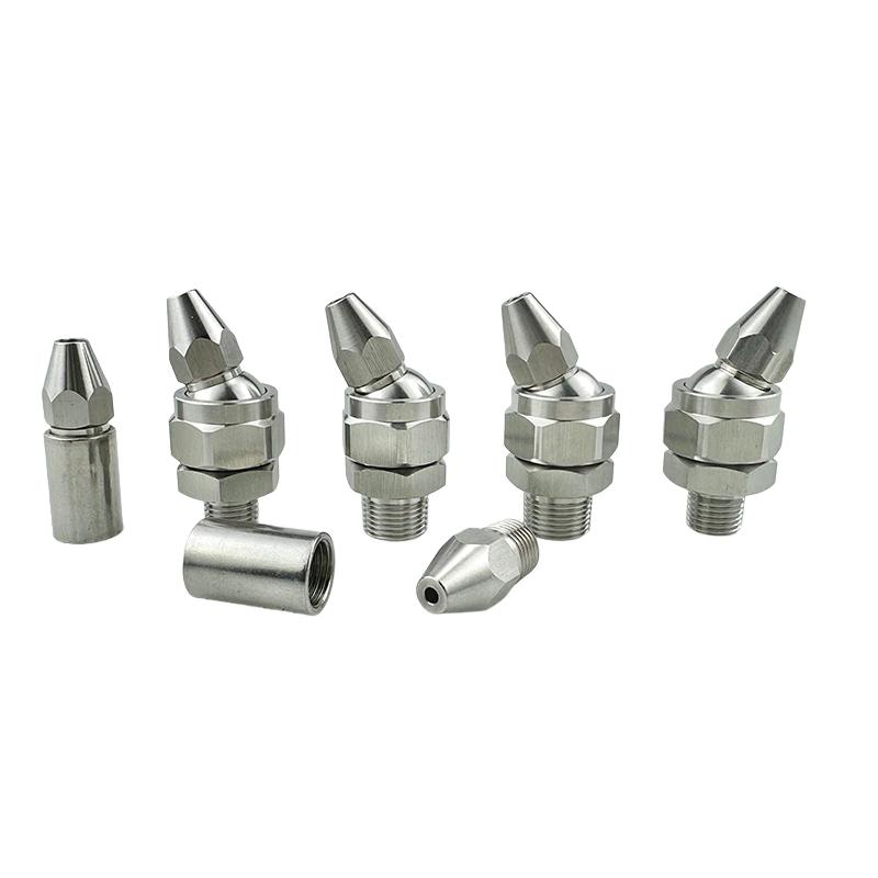 304不锈钢0度直线喷嘴子弹头圆孔喷气嘴尖头液柱流高压喷嘴喷风头