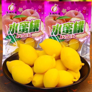桃子水蜜桃童年回忆解馋黄桃锁喉桃脆桃腌制果脯酸甜脆爽鲜嫩多汁