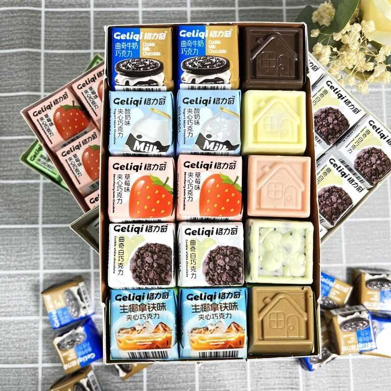 纯可可脂格力奇夹心巧克力曲奇白巧克力草莓抹茶网红（代可可脂）