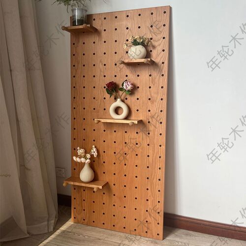 北美樱桃木原木风桌面进口板材洞洞板造型实木定制红橡木黑胡桃木