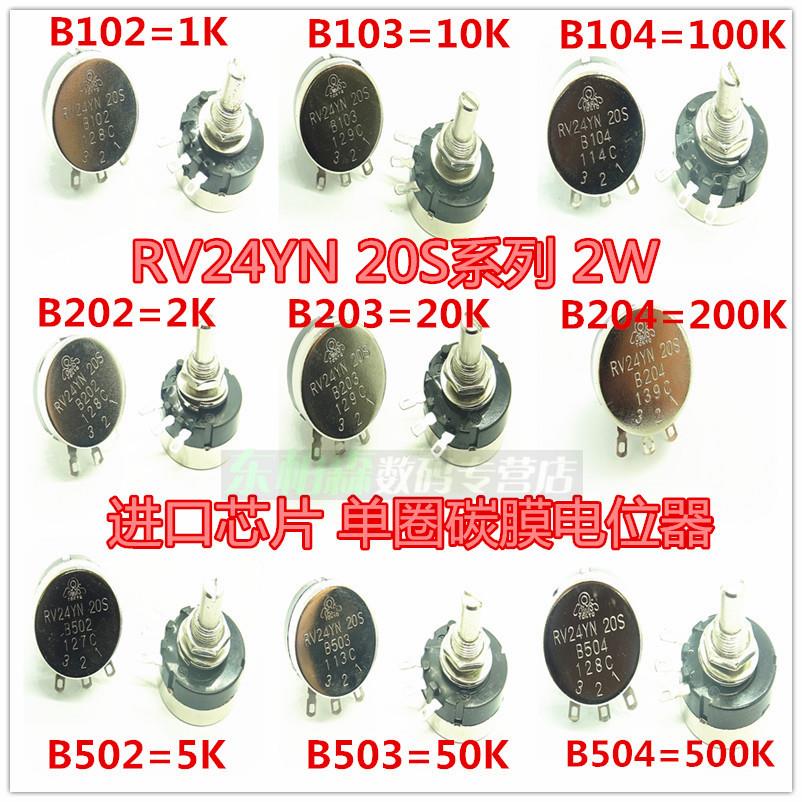 RV24YN 20S-B102/103/104/202/203204/501/502/503/504单圈电位器
