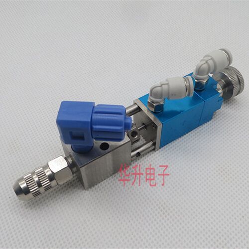蓝色顶针式高精密点胶阀/点胶机精密点胶头/点胶枪/滴胶枪头