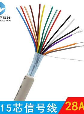 DB15芯信号芯 控制线 15芯通讯线28AWG 铝箔屏蔽线 数据连接线