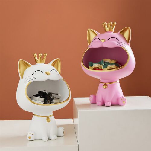 极速招财猫玄关钥匙收纳摆件家居客厅现代轻奢装饰乔迁新居电视柜