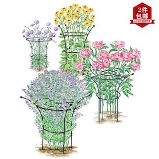 极速花束型植物支架绣球架铁艺爬藤花架花卉扶植花坛支撑阳台 2个