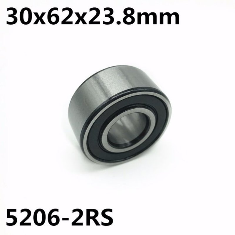 新品5206-2RS 30x62x23.8 mm Double row angular contact bearin