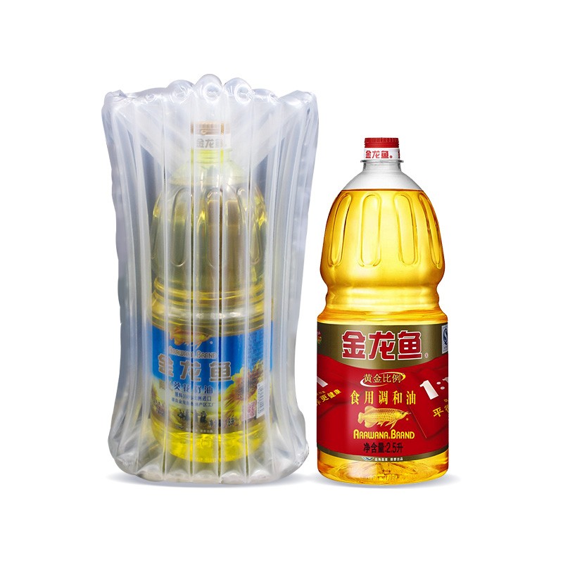 1-5L食用油气柱袋 易碎品气泡柱 酱醋茶快递防震包装袋 支持定制