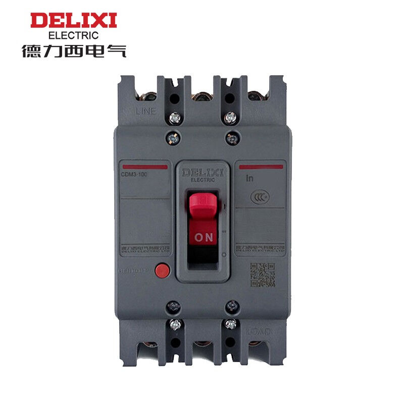德力西CDM3100A25KA热磁复式脱扣器80A3P固定式板前手动LIM3100C8