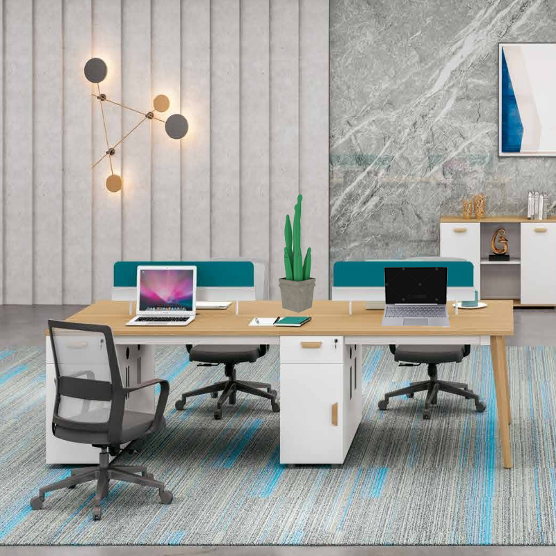 职员办公桌简约现代员工六4人位2卡座工位办公室家具电脑桌椅组合