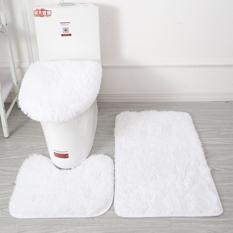 Set of 3 Bathroom Bath Mat Set Bathroom Rug Shower Carpets