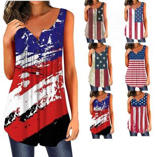 independence day loose high casual Summer urban wome quality