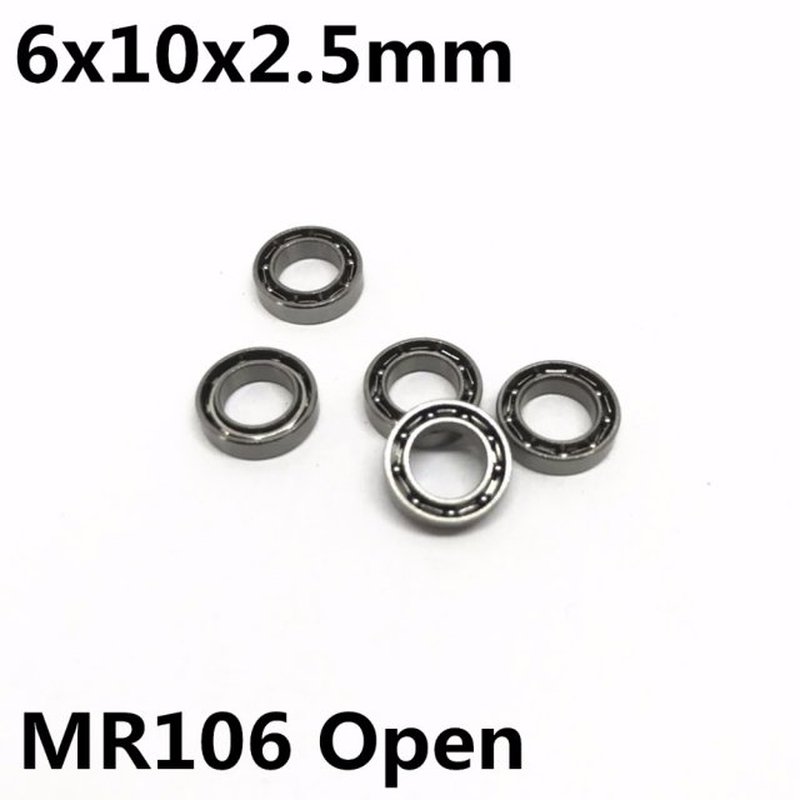 50Pcs MR106 L-1060 6x10x2.5 mm Open Deep Groove Ball Bearing