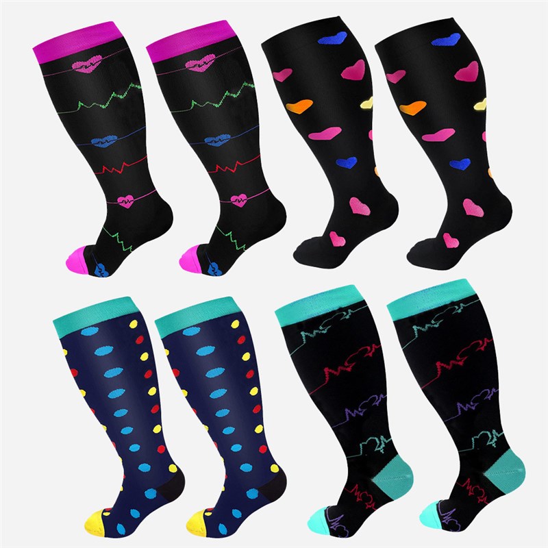 Pressure socks high venous secondary elastic fat calf socks