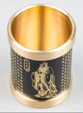 论语笔筒圆形大容量复古中国风笔架办公室学生个性收藏摆件工艺品