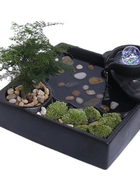 流水送礼装饰微景观循环水球喷泉办公室桌面茶几摆件开业乔迁礼物