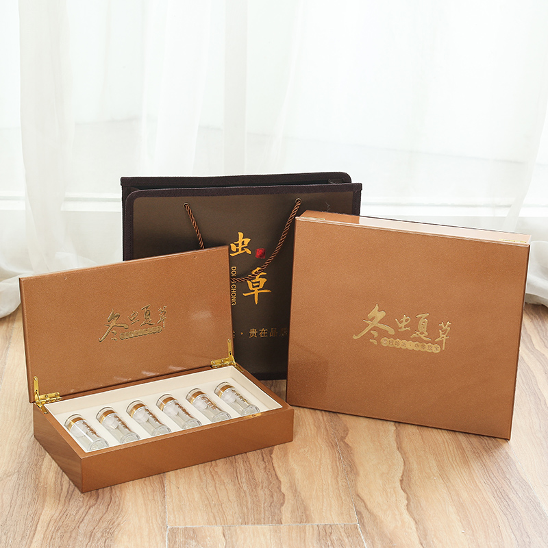 冬虫夏草包装盒空盒高档木盒礼品盒子虫草礼盒包装盒定制印logo