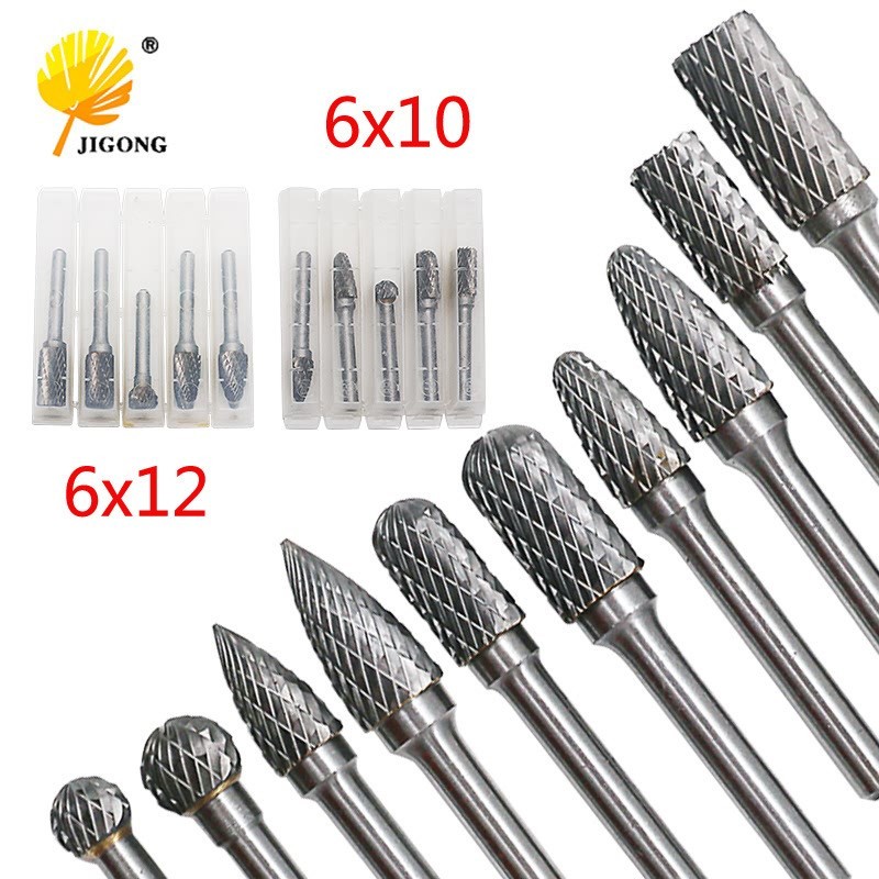 高端10 6x12硬质合金 u钨钢磨转 旋头锉铣刀 木磨木雕打工头根奢