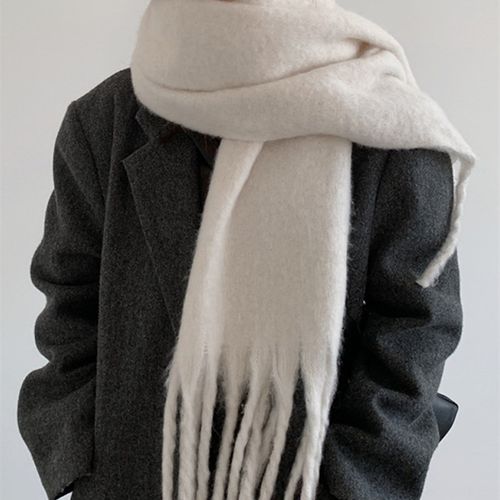 保暖围巾纯色加厚加长女2022秋冬季新款韩版学生百搭气质披肩围脖