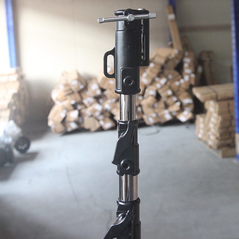 影视灯架4米不锈钢灯架 摄影棚钢腿 3节6号腿摄影重型三角钢架