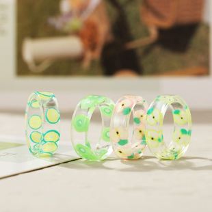 fruit women欧美创意夏季 resin rings 水果树脂戒指 ring Summer