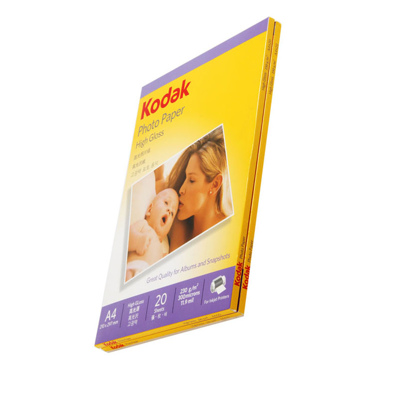 柯达相纸 230克 高光防水像纸 相片纸 喷墨打印照片纸 A4 20张包5