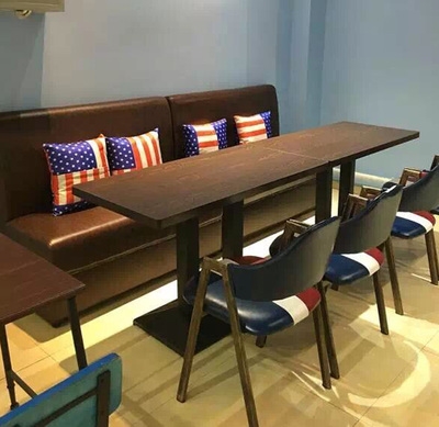 定做双人咖啡西餐厅火锅奶茶甜品店KTV酒吧卡座坐沙发餐桌椅组合