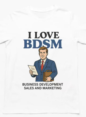 i love Bdsm funny t-shirt很喜欢商业美式短袖T恤男2026宽松休闲