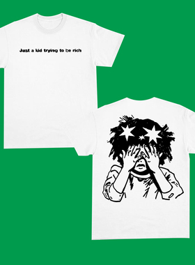 JUST A KID TRYING TO BE RICH T-SHIRT美式潮牌短袖T恤男2025年