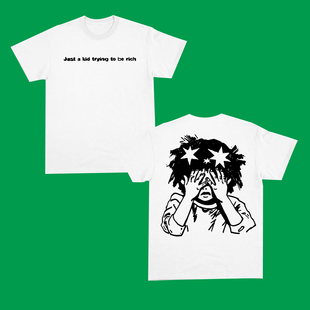 RICH T恤男2025年 KID 潮牌短袖 SHIRT美式 TRYING JUST