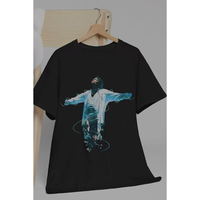 Michael Jackson shirt king of pop music迈克尔杰克逊音乐短袖