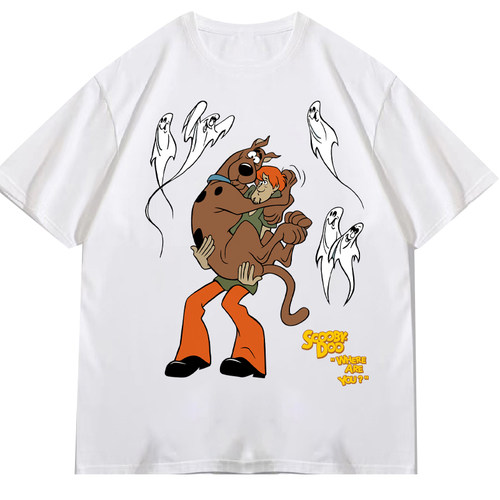 Scooby Doo史酷比狗狗怀旧卡通动漫短袖T恤男你美式休闲2025新款