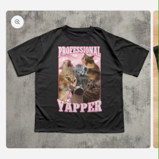 CAT MEME PROFESSIONAL 猫趣味休闲短袖 FUNNY SHIRT T恤 YAPPER