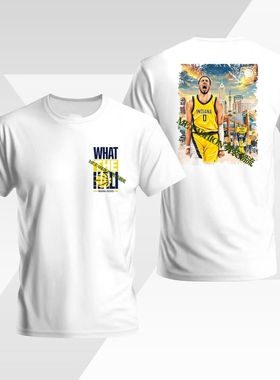 PACERS美式篮球HALIBURTON哈利伯顿 T SHIRT 2025夏潮短袖T恤男女