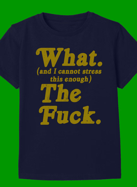 FUNNY SARCASTIC ATTITUDE WHAT THE F T-SHIRT趣味搞笑短袖T恤男