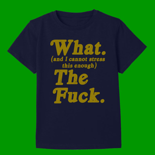 FUNNY SARCASTIC ATTITUDE WHAT THE F T-SHIRT趣味搞笑短袖T恤男