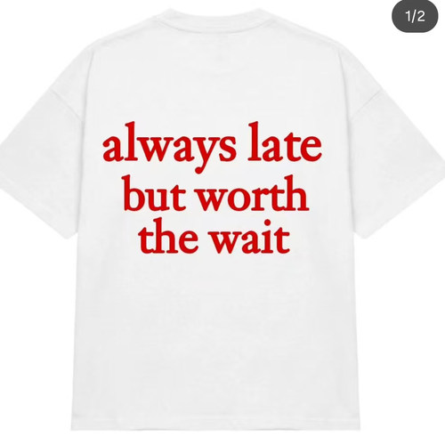 always late but worth the wait  美式复古宽松2026白色 T恤夏季