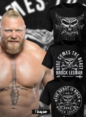 MEN IS BALCK BROCK LESNAR THE BEAST IS BACK T-SHIRT 2025