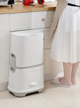 速发华分组合叠加多功能日厨嘉类垃圾桶 智能式房双层干湿分类垃