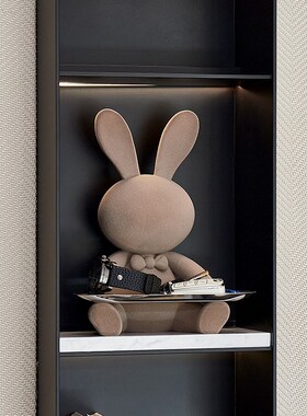 速发轻奢小飞象托盘摆件高档创意客迁酒柜玄纳收关乔厅礼物装饰品