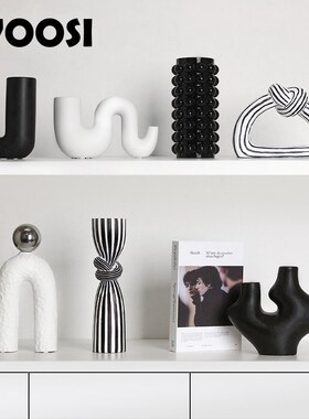 速发高档简客花设书房卧室玄关桌面酒柜摆瓶电视柜家居装饰品约厅