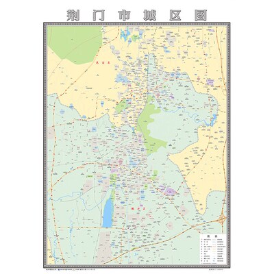 速发荆门市城区图2025市区街道图新版楼盘小区中介办公室挂图