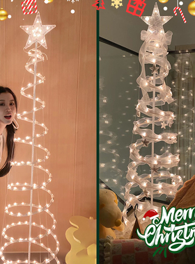 速发圣诞树20圣5新款家用tget2诞节装叠可折饰伸缩店铺场景布置