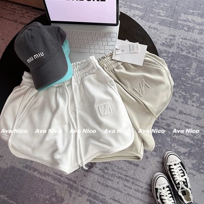 速发砖柜!I T夏热新宽钢印压花款松抽绳休闲季裤