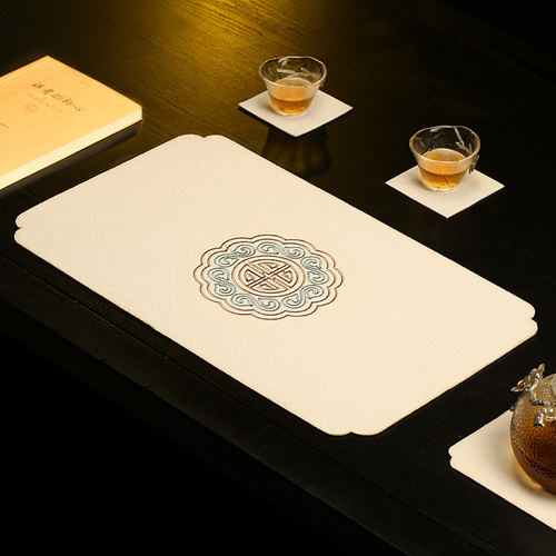 快速发货新中式茶席m禅意防水桌旗干泡台茶杯垫子茶台布艺长条茶