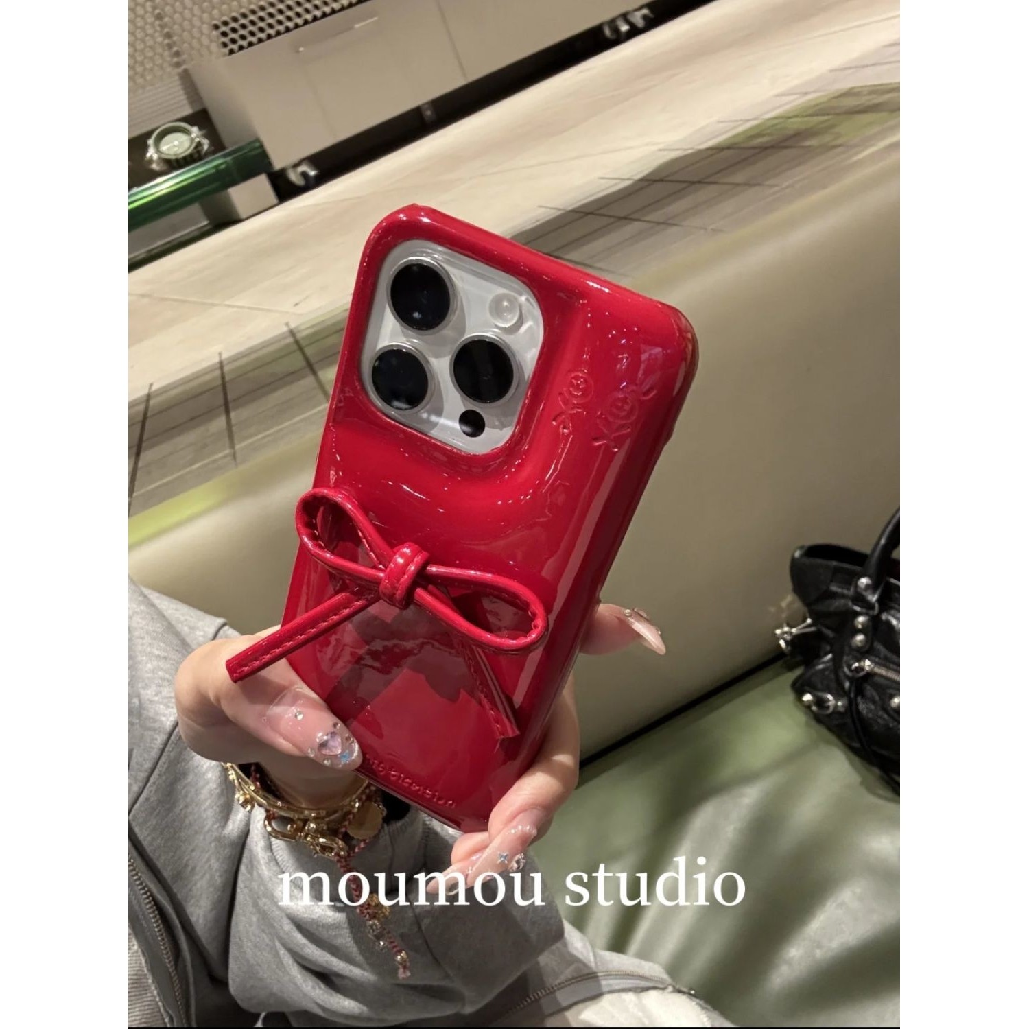 小众个性漆皮多色蝴蝶结iPhone17/16promax手机壳15简约14苹果13,个性定制/设计服务/DIY,手机壳/保护套定制,淘宝优惠券,粉丝福利购,淘宝优惠卷