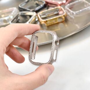 华强北s10表壳苹果s9手表带钻保护壳applewatchS87se半包表壳适配