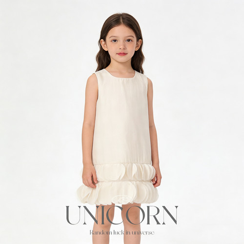 UNICORN女童26年春夏法式新款花边公主裙时尚背心裙生日礼服裙