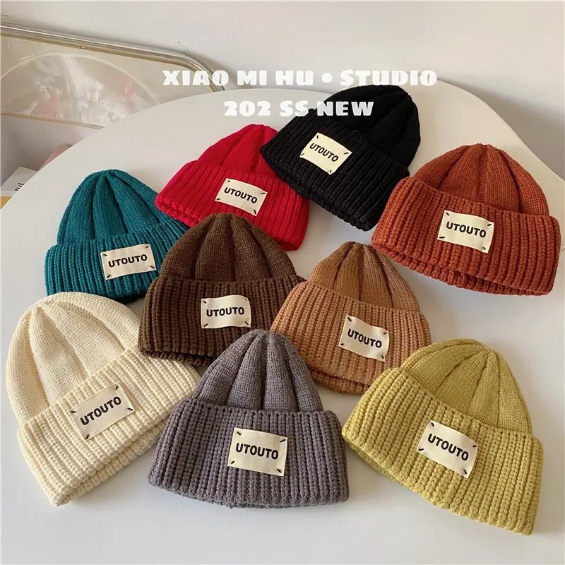 粉丝福利】ins韩国宝宝加厚毛线帽秋冬季韩版百搭儿童针织帽潮ZLB