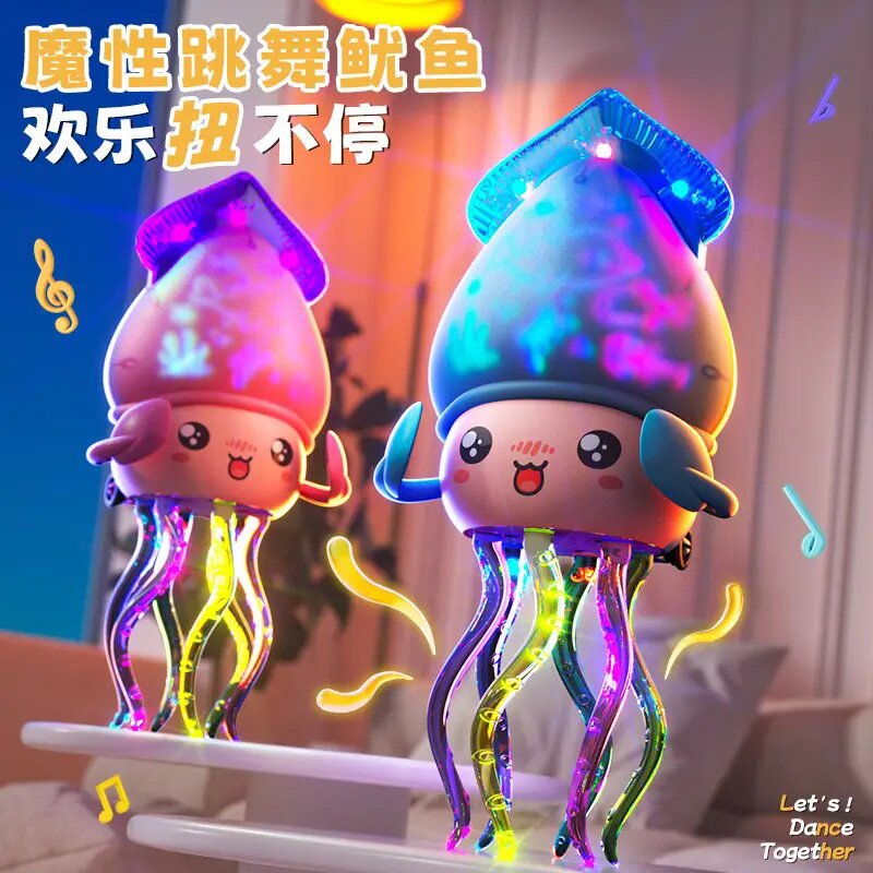 电动跳舞章鱼灯光音乐早教玩具